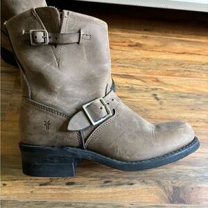 Frye Brown Boots with Buckle Straps
